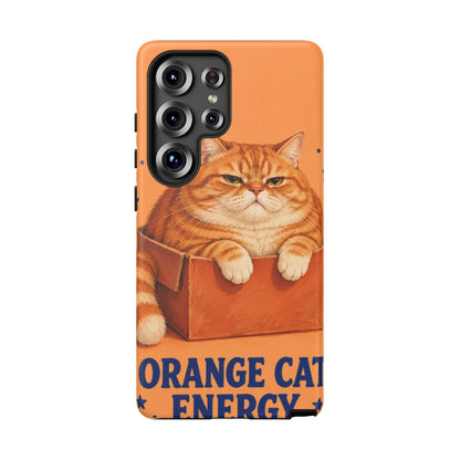 Orange Cat Energy Samsung Galaxy Tough Case