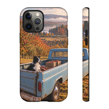 Blue Truck October iPhone Tough Case | border collie