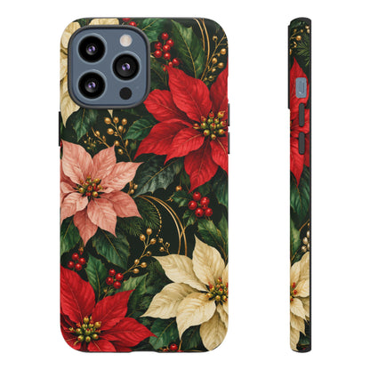 Noel in Bloom iPhone Tough Case | poinsettia