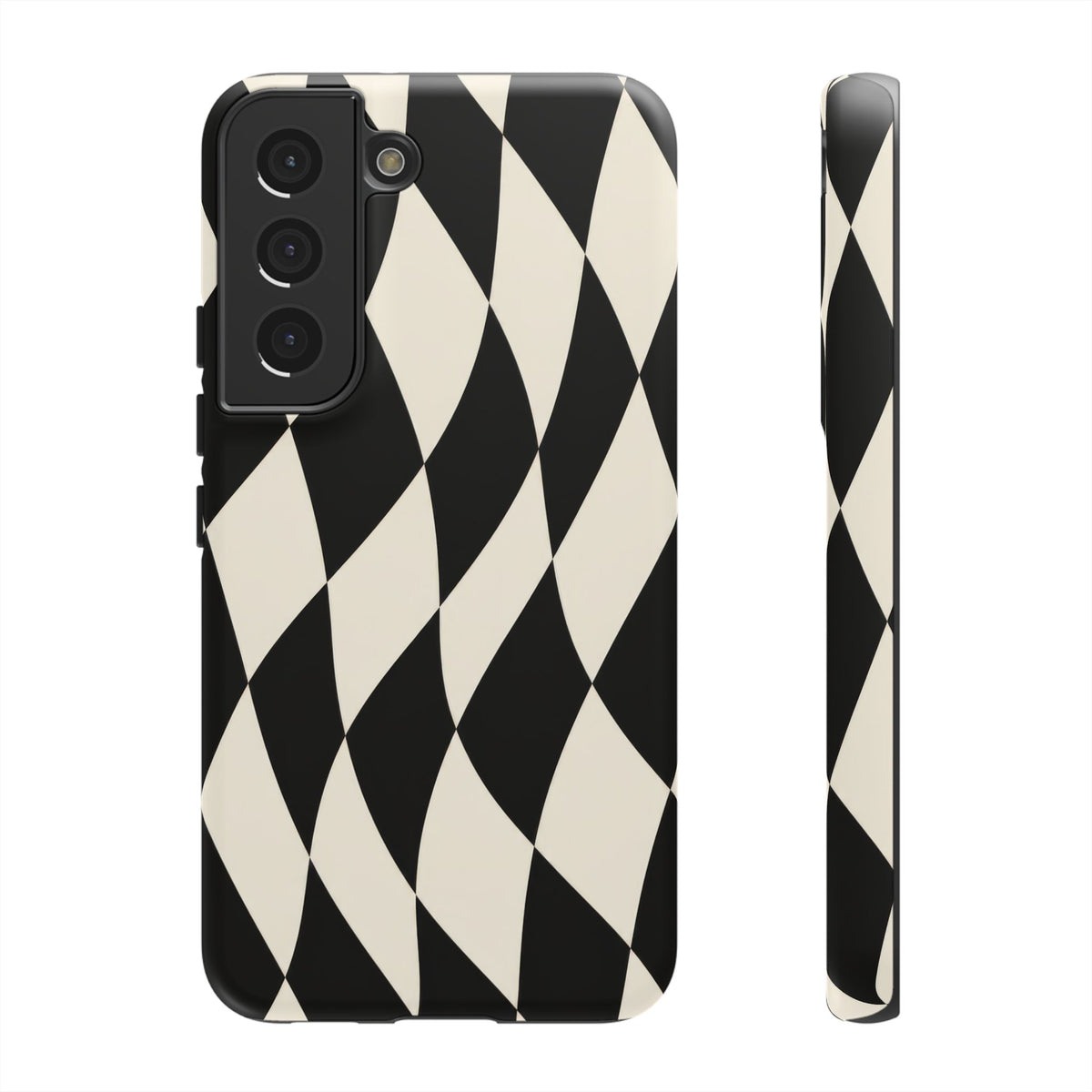 Harlequin Sway Samsung Galaxy Tough Case | Black & White Harlequin