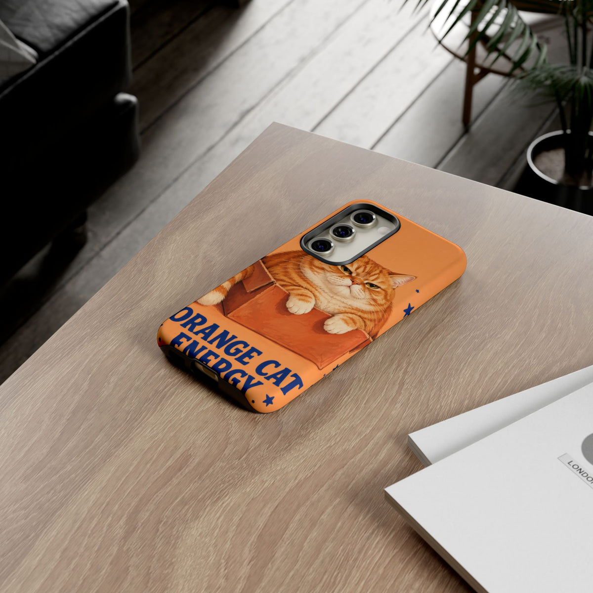 Orange Cat Energy Samsung Galaxy Tough Case
