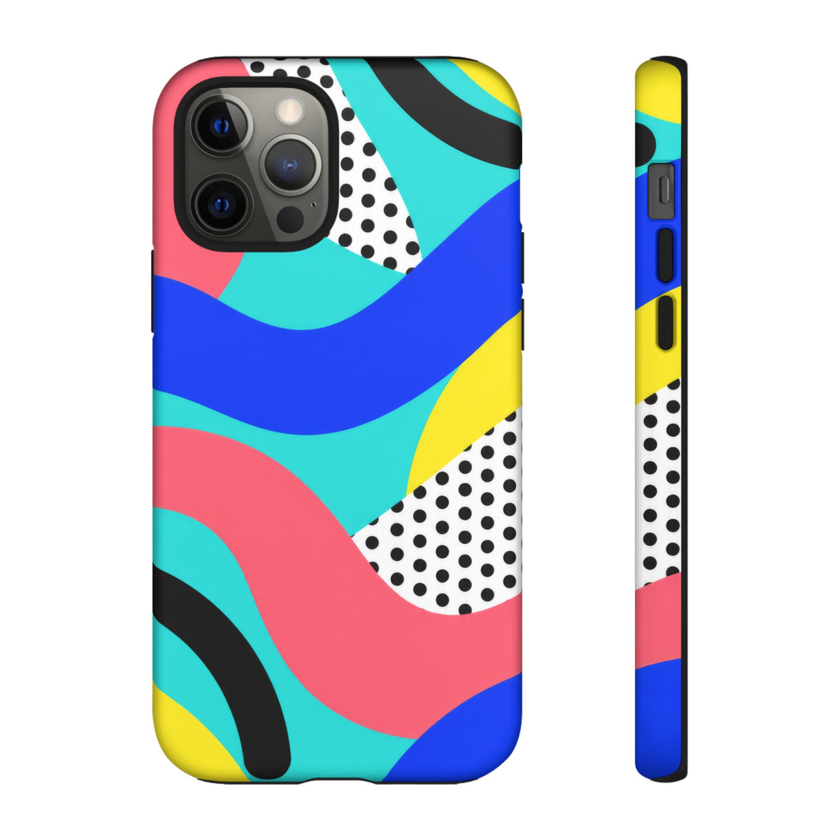 Poolside Pop iPhone Tough Case | Wavy Color Block