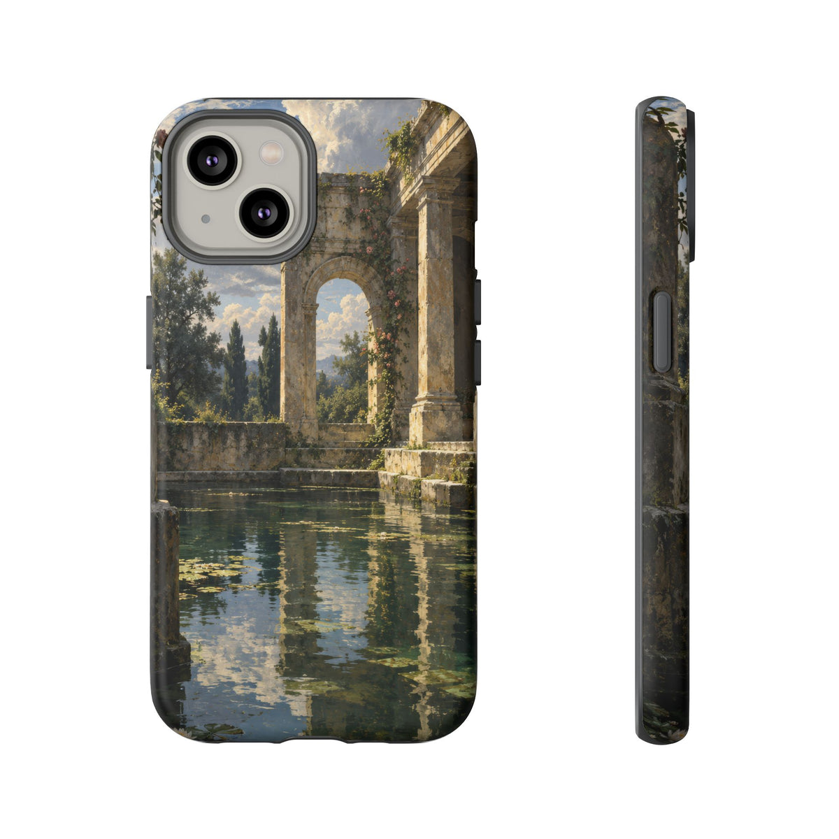 The Flooded Court iPhone Tough Case | Ancient Garden Landscape