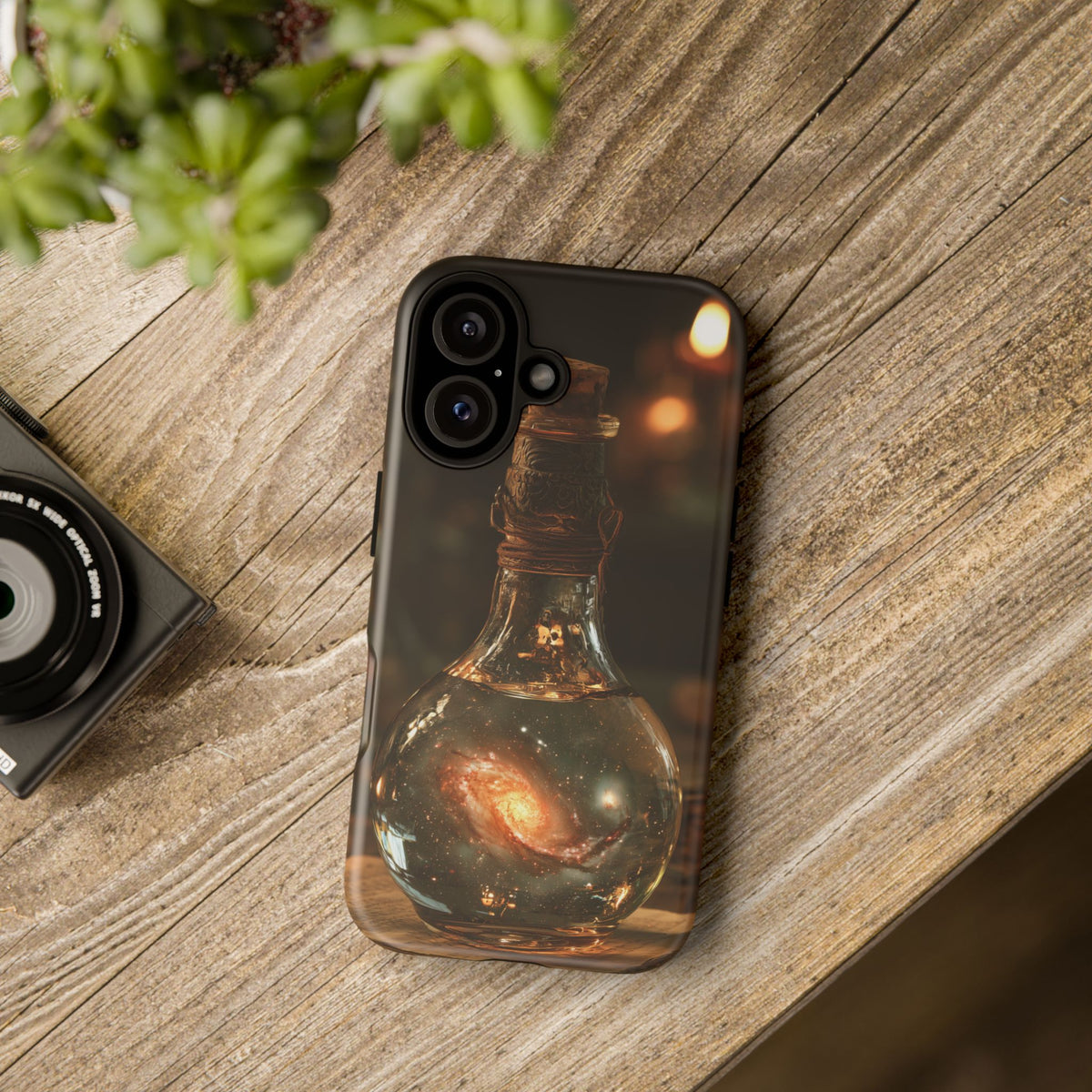 Bottled Cosmos iPhone Tough Case | Galaxy in an Antique Bottle