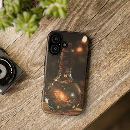 Bottled Cosmos iPhone Tough Case | Galaxy in an Antique Bottle