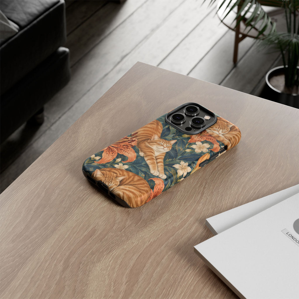 Tiger Lily Tabby iPhone Tough Case | tabby cats