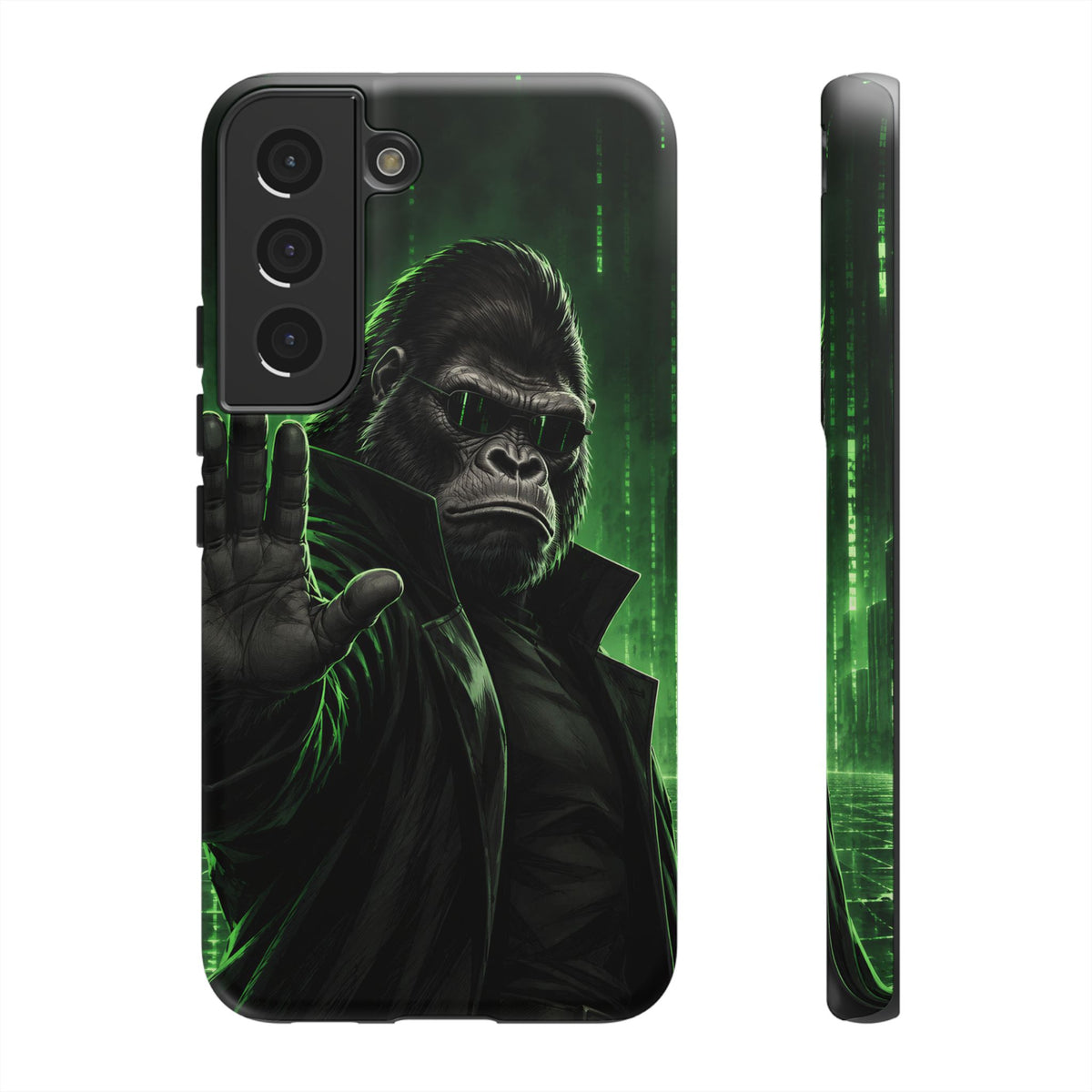 Cyberpunk Gorilla Samsung Galaxy Tough Case | Neon Code Silverback
