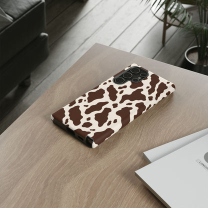 Cocoa Ranch Samsung Galaxy Tough Case | Brown Cow Print