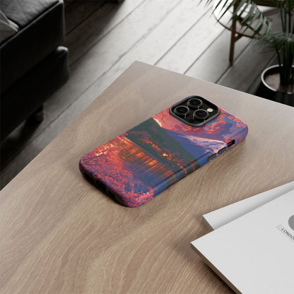 Sakura Lakeside Village iPhone Tough Phone Case