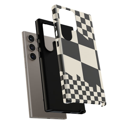 Check Shift Samsung Galaxy Tough Case | Black & White Checkerboard