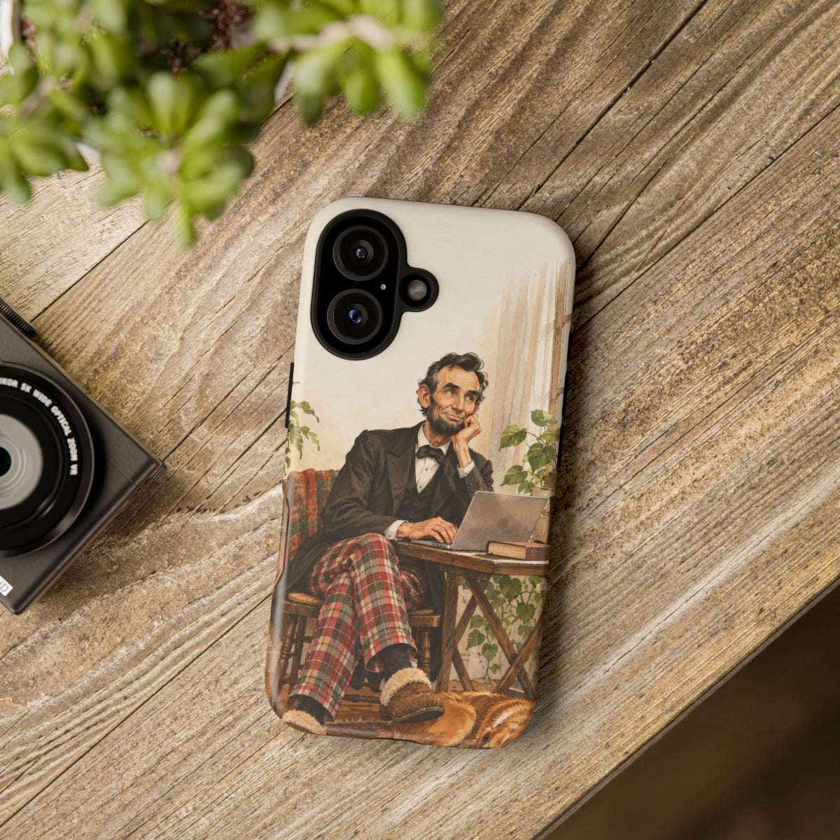 Abe from Home iPhone Tough Case | lincoln work from home