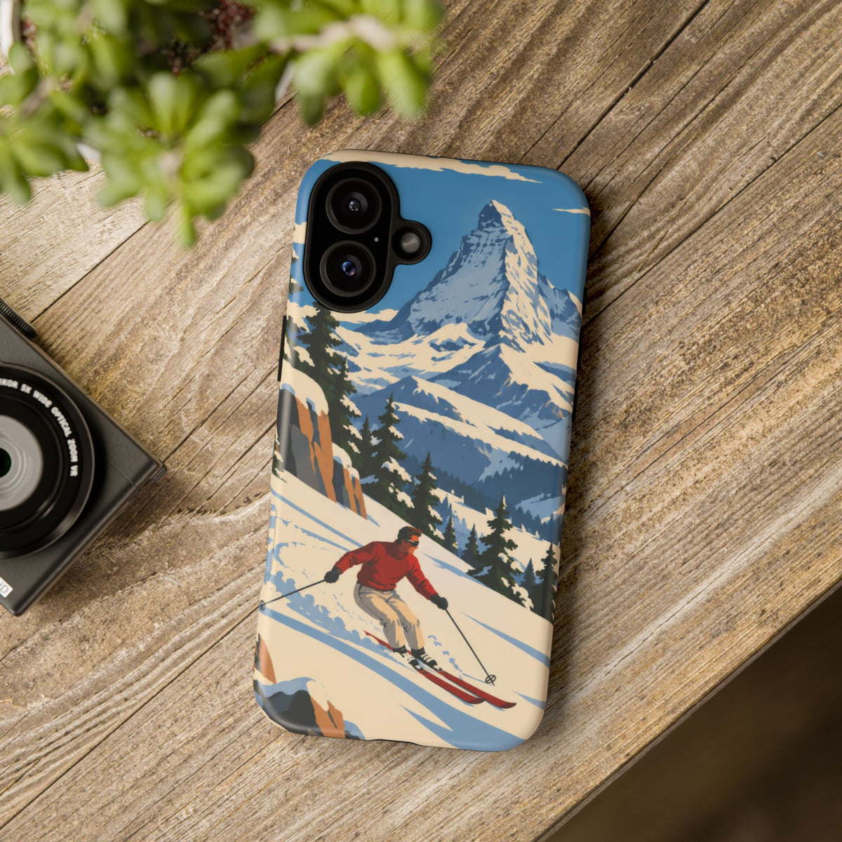 Swiss Skiing — Downhill Arc iPhone Tough Case