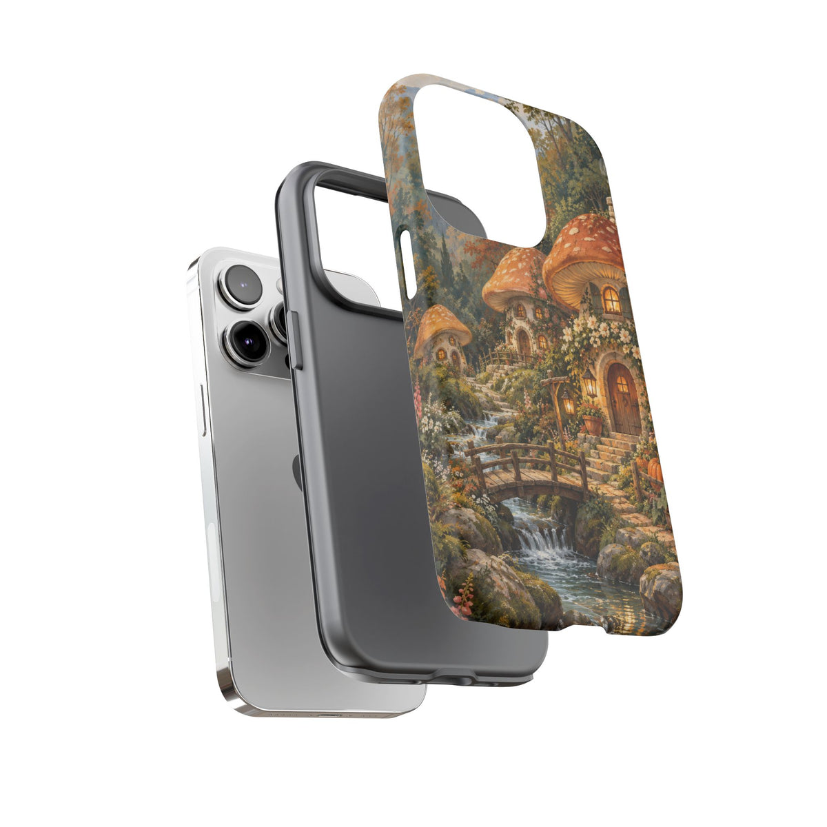 Honeycap Village iPhone Tough Case | Mushroom Village