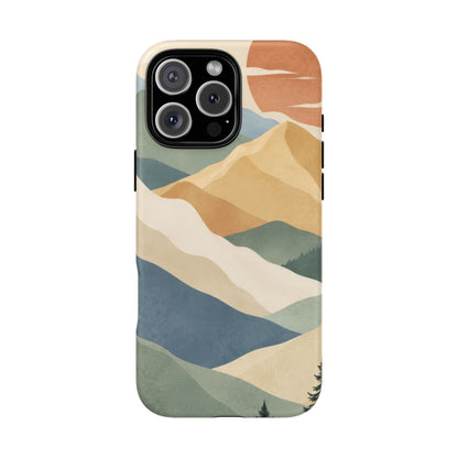 Sage Summit iPhone Tough Case | abstract mountains