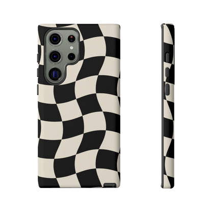 Liquid Check Samsung Galaxy Tough Case | Wavy Checkerboard