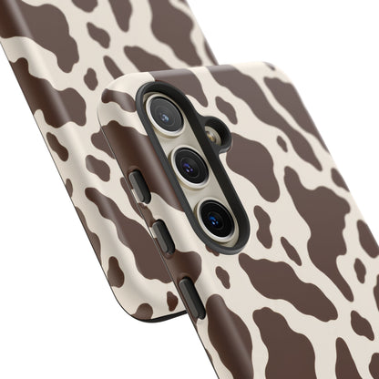 Cocoa Ranch Samsung Galaxy Tough Case | Brown Cow Print