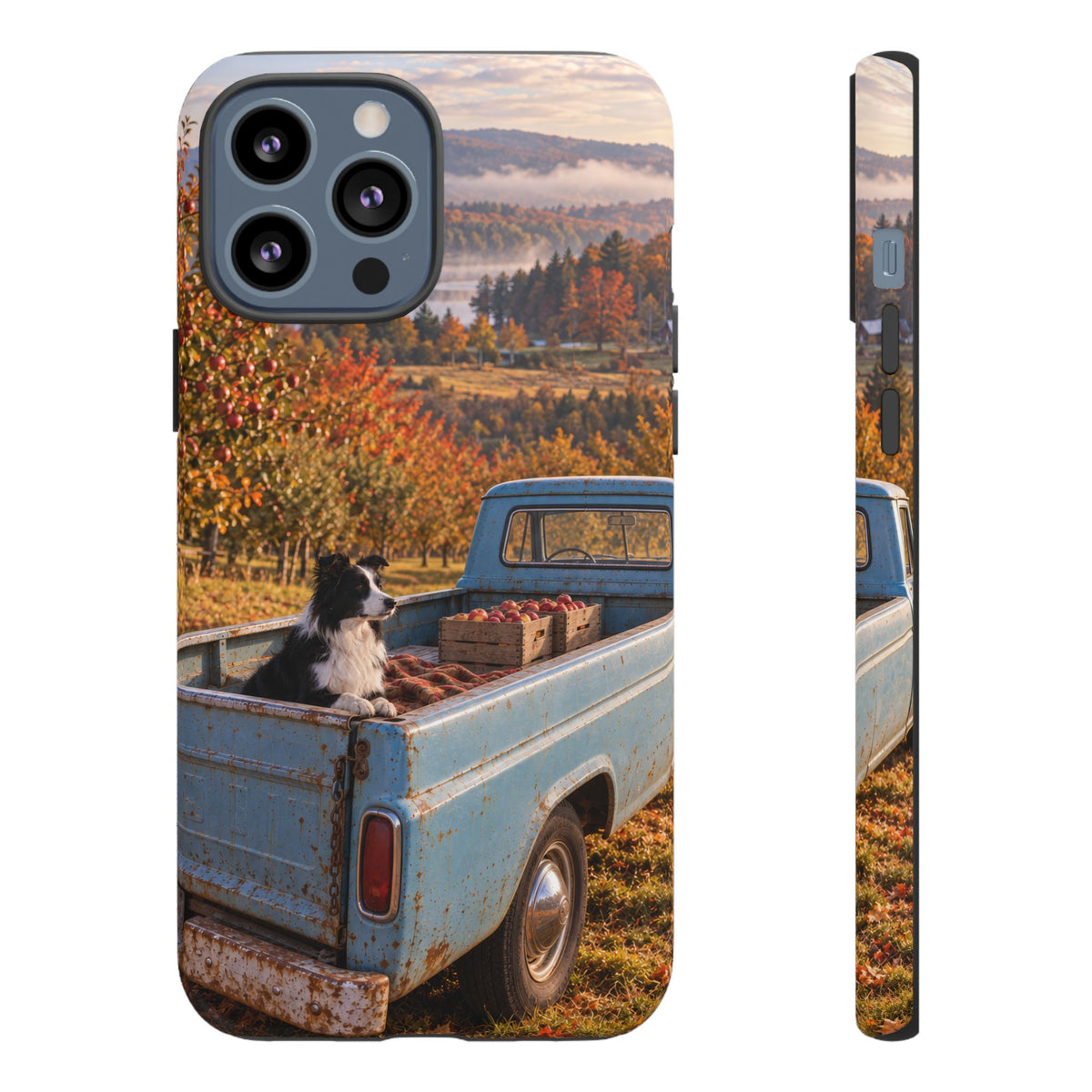 Blue Truck October iPhone Tough Case | border collie
