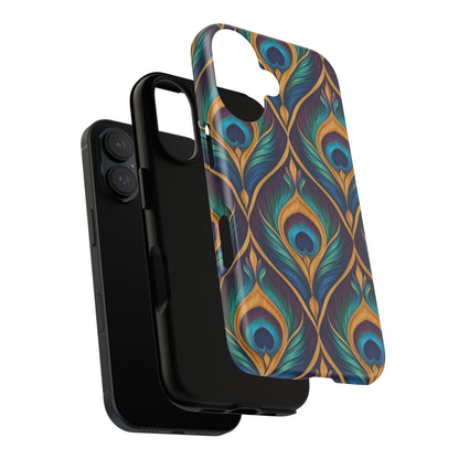 Peacock Nocturne iPhone Tough Case | art deco
