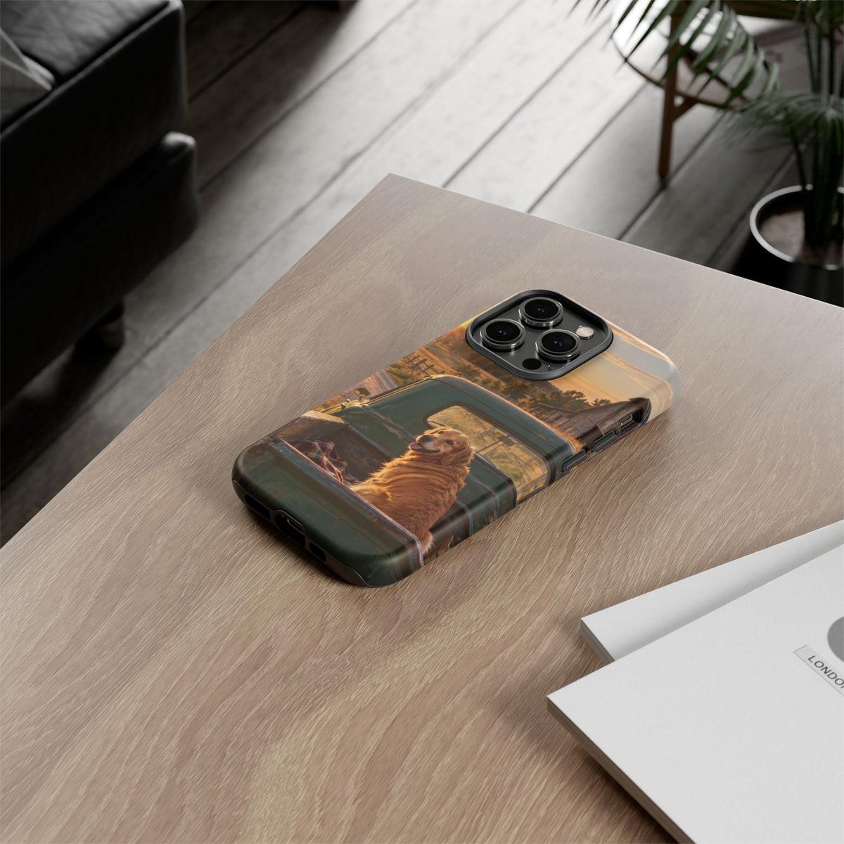 Sunday Road Golden iPhone Tough Case | golden retriever