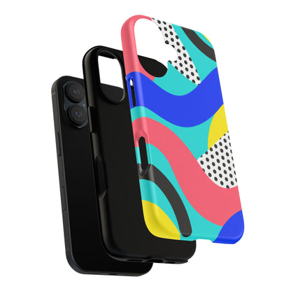 Poolside Pop iPhone Tough Case | Wavy Color Block