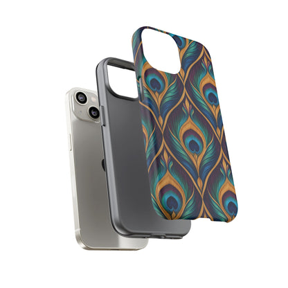 Peacock Nocturne iPhone Tough Case | art deco