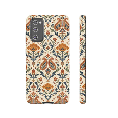 Terracotta Arabesque Samsung Galaxy Tough Case | Terracotta Floral Paisley
