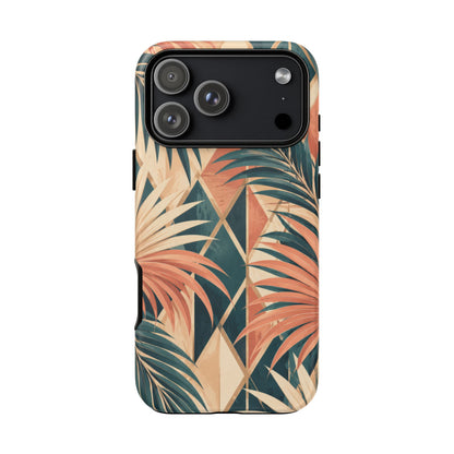 Coral Palm Pavilion iPhone Tough Case | art deco