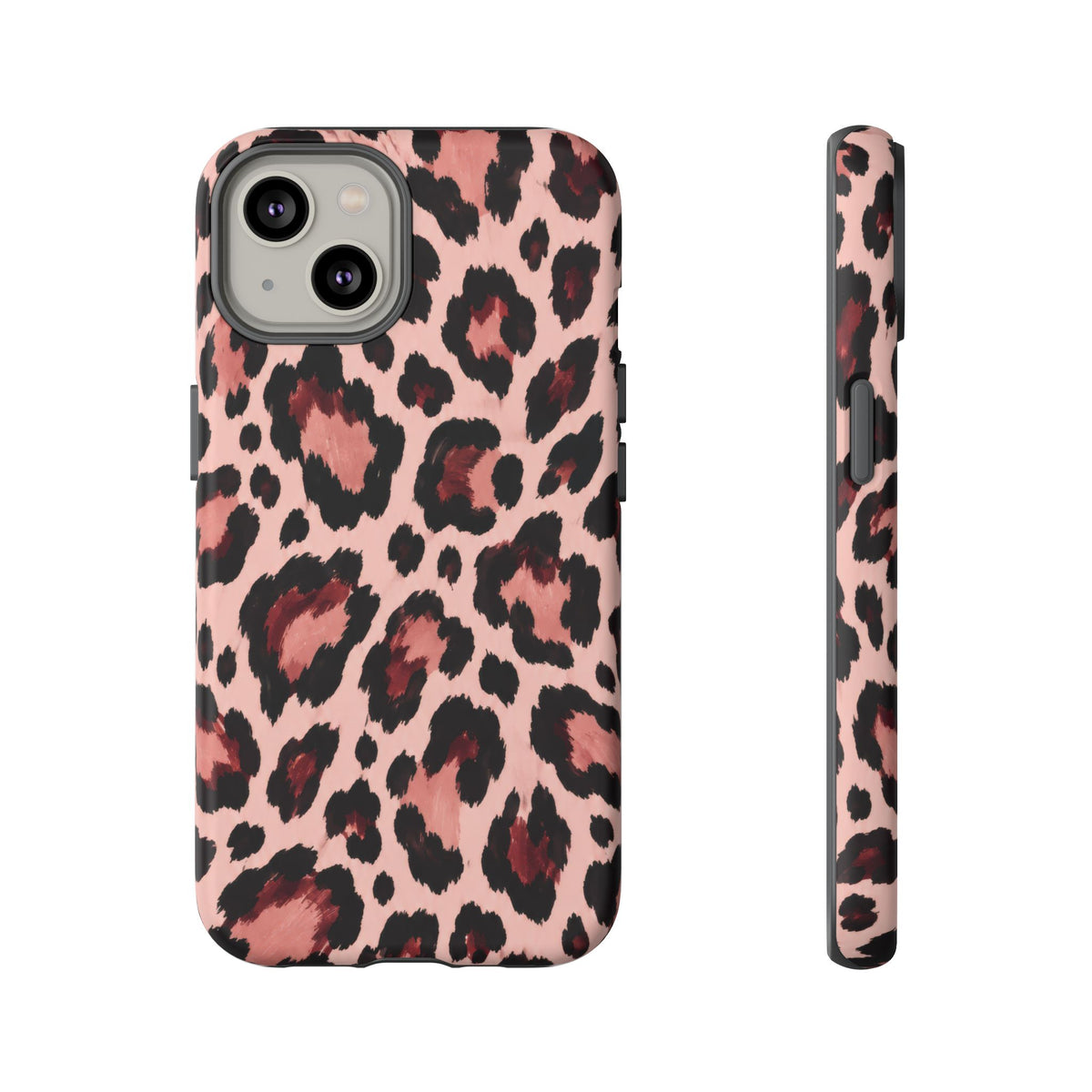 Wild Burgundy iPhone Tough Case | leopard print