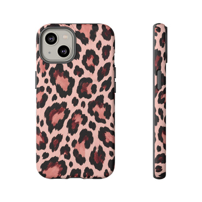 Wild Burgundy iPhone Tough Case | leopard print