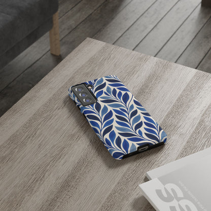 Cobalt Current Samsung Galaxy Tough Case | Cobalt Blue Leaf Pattern