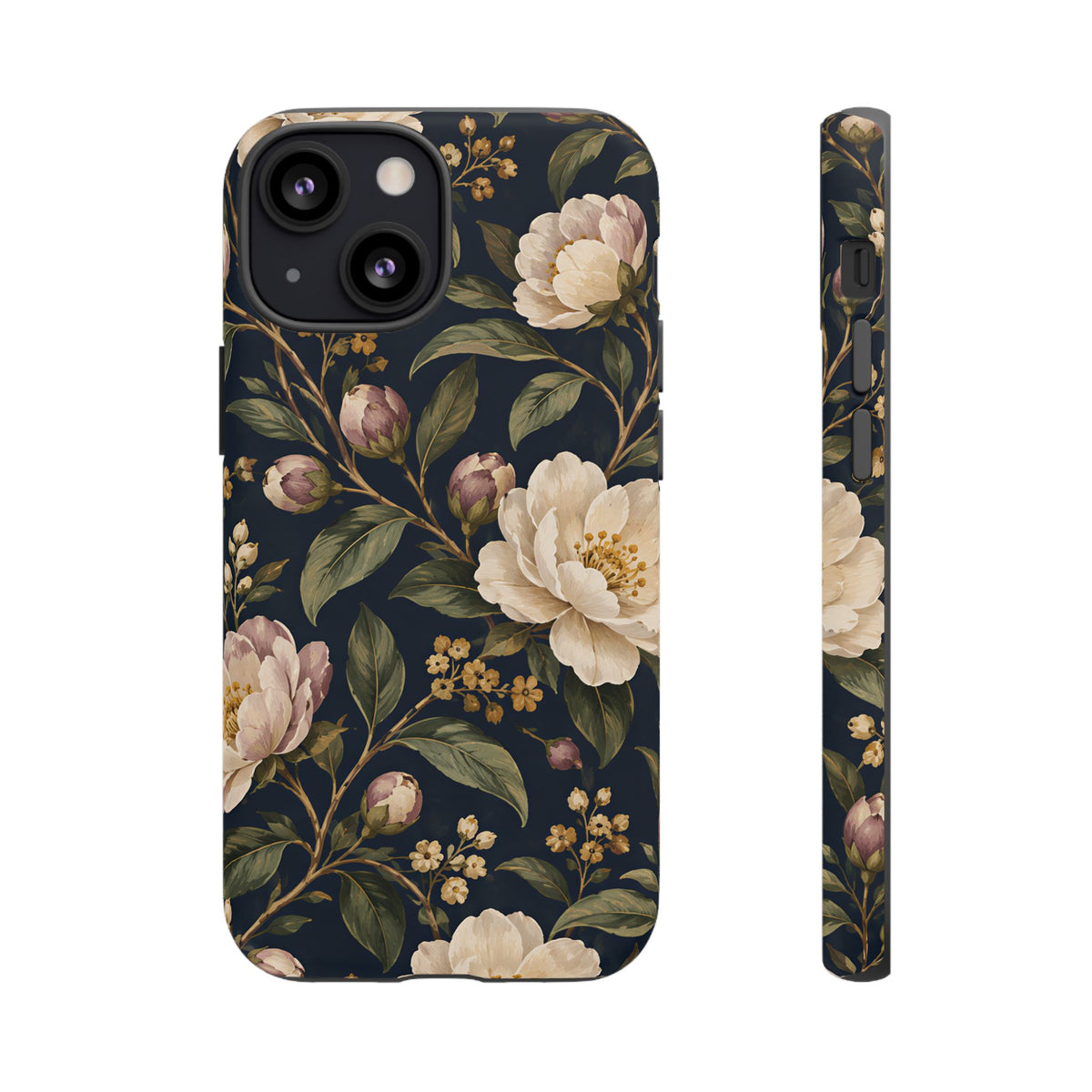 Dark Floral iPhone Tough Case | Midnight Camellia