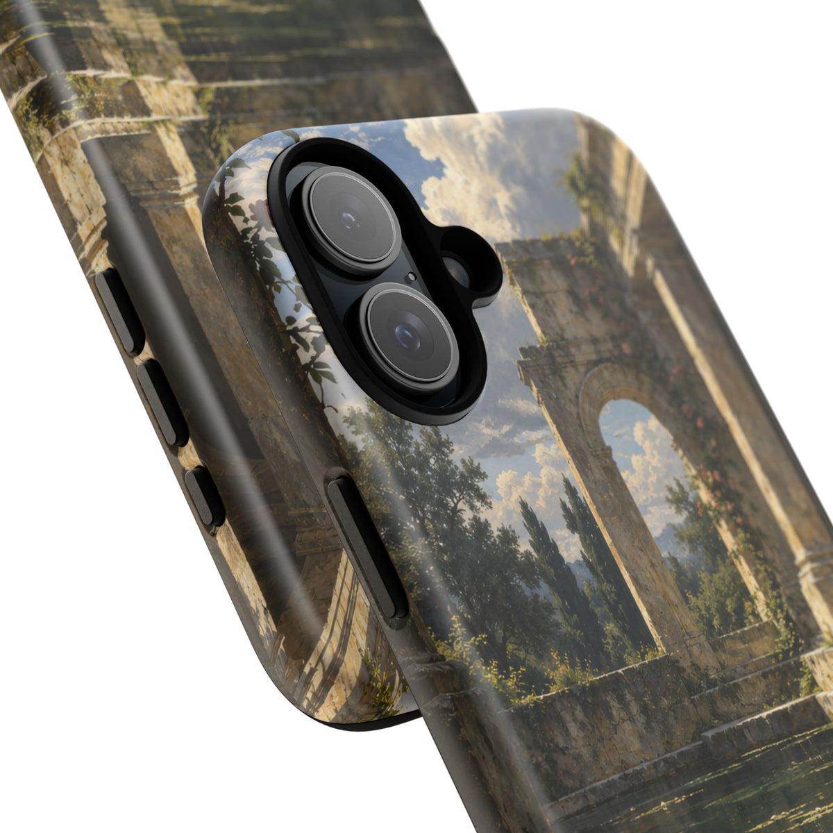 The Flooded Court iPhone Tough Case | Ancient Garden Landscape