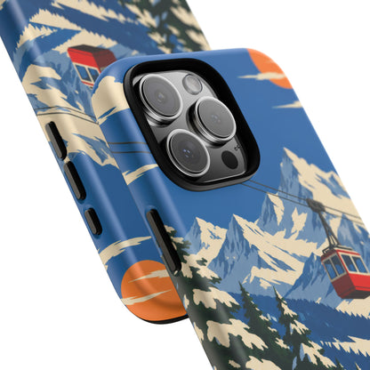 Swiss Skiing — Lift to the Sky iPhone Tough Case