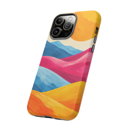 Golden Drift iPhone Tough Case | colorful hills