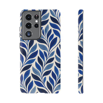 Cobalt Current Samsung Galaxy Tough Case | Cobalt Blue Leaf Pattern