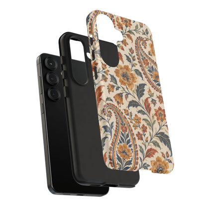 Saffron Heirloom Samsung Galaxy Tough Case | Floral Paisley on Ivory