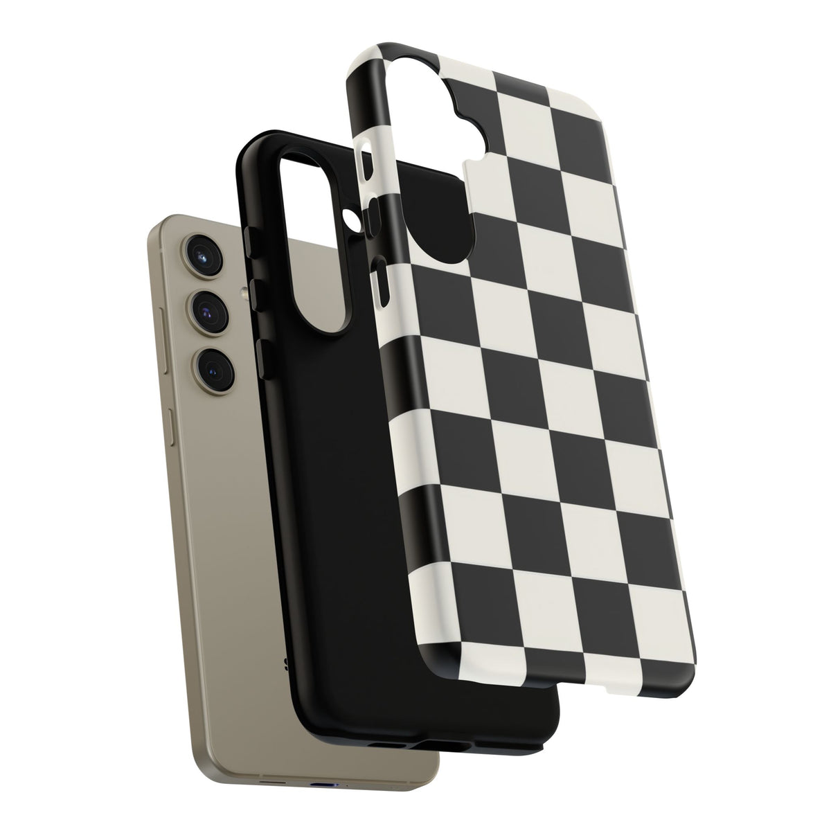 Classic Check Samsung Galaxy Tough Case | Black & White Checkerboard