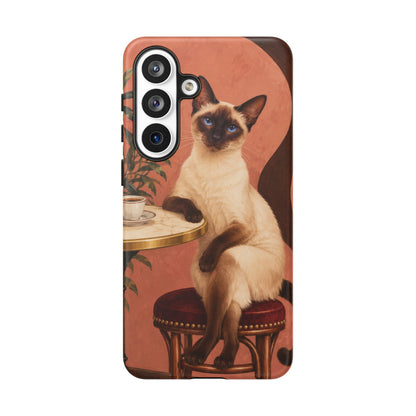Espresso Cat Club Samsung Galaxy Tough Case | siamese cat