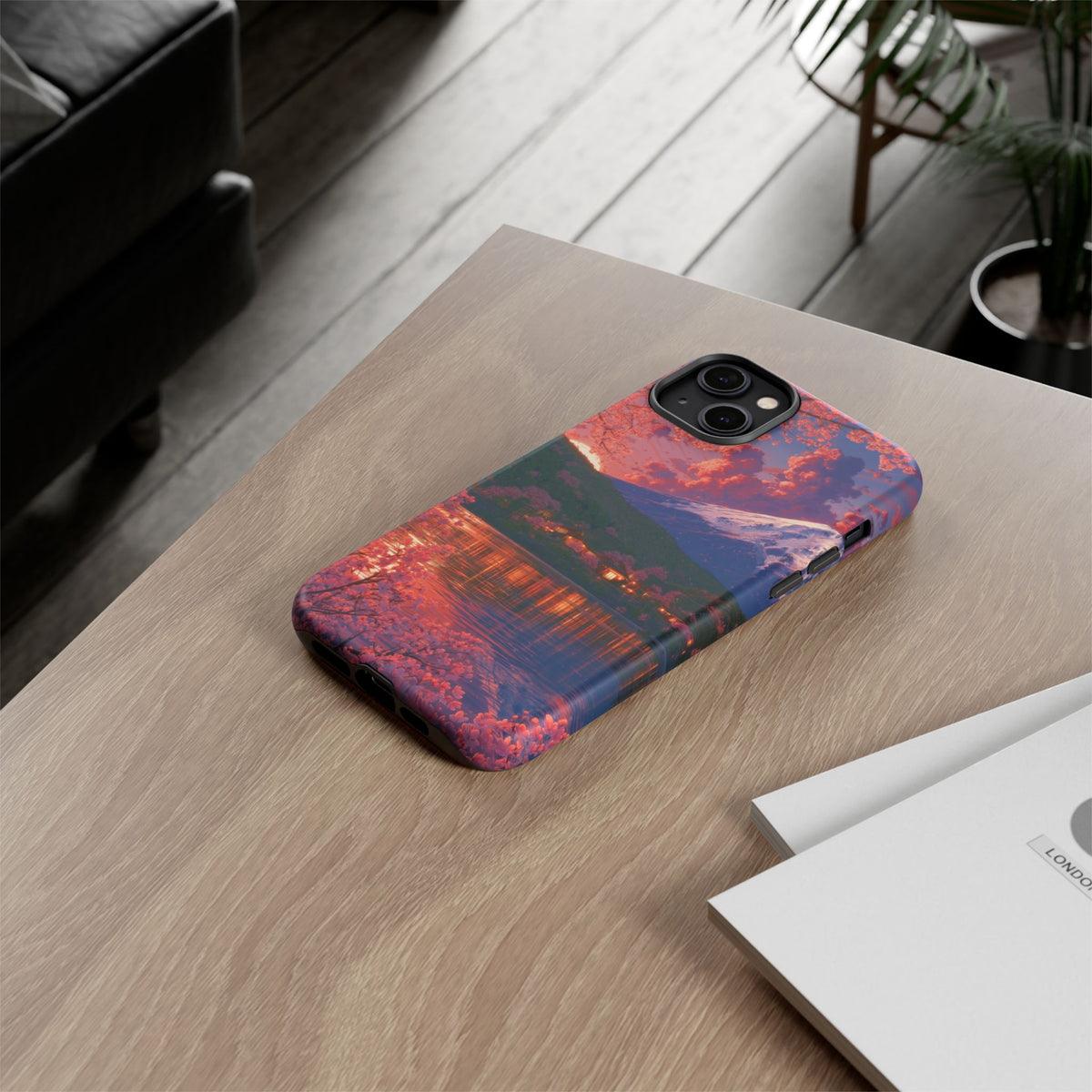 Sakura Lakeside Village iPhone Tough Phone Case