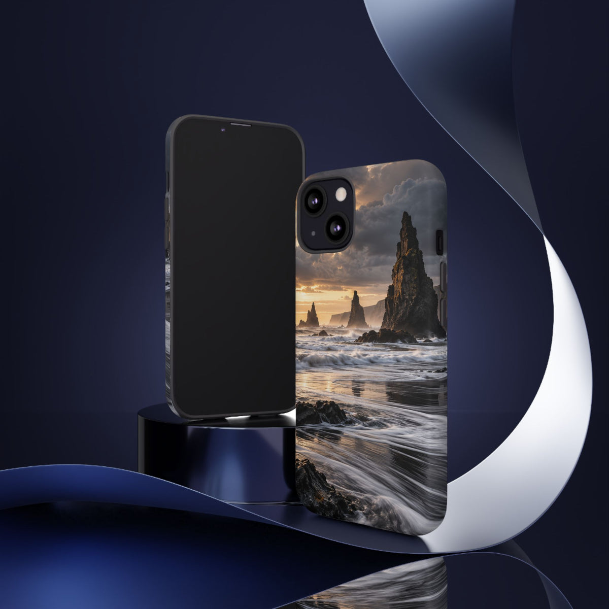 Black Sand and Silver iPhone Tough Case | black sand beach