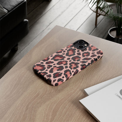 Wild Burgundy iPhone Tough Case | leopard print