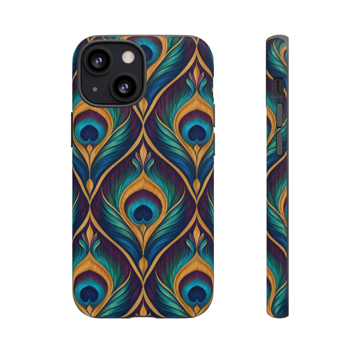 Peacock Nocturne iPhone Tough Case | art deco