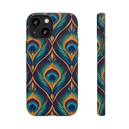 Peacock Nocturne iPhone Tough Case | art deco