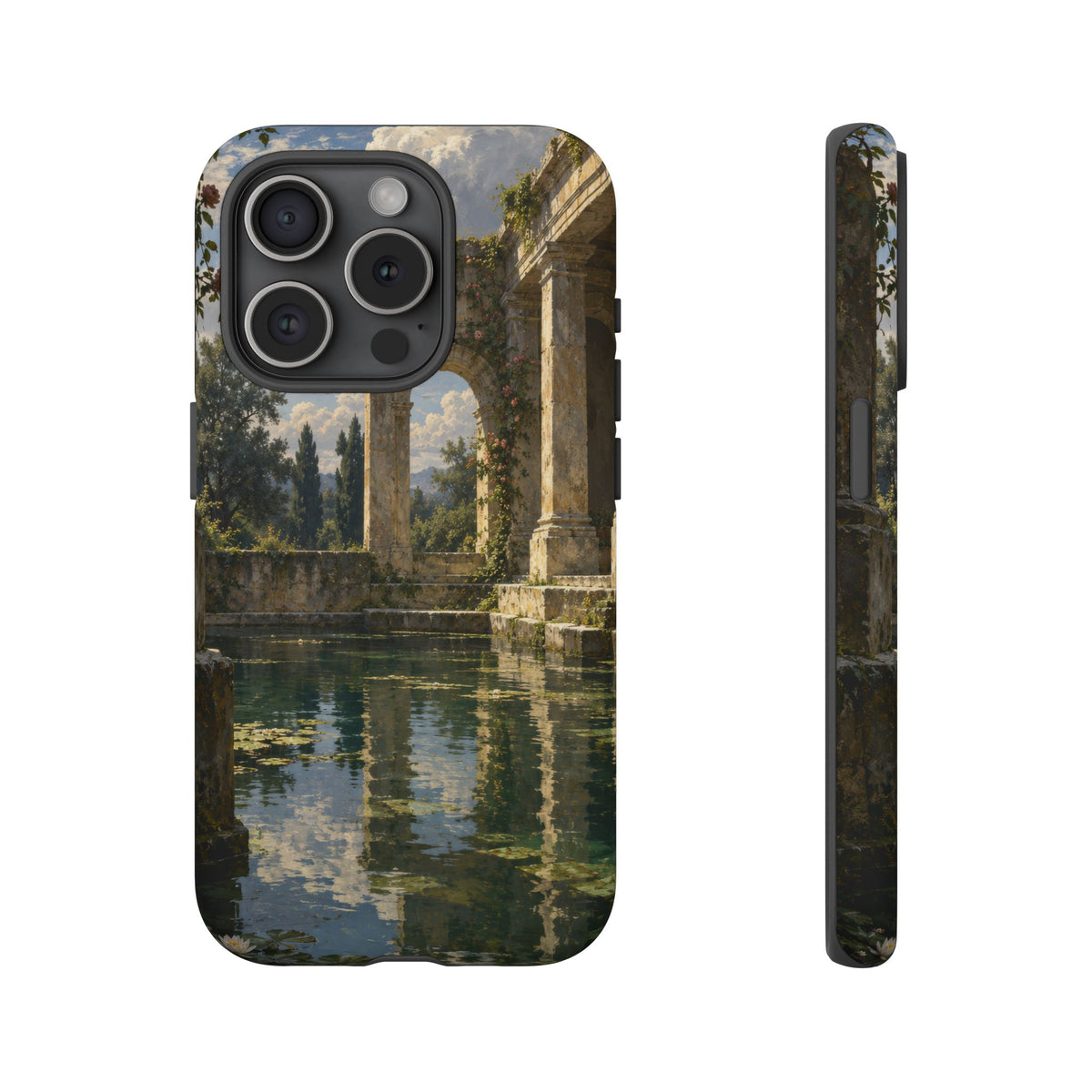 The Flooded Court iPhone Tough Case | Ancient Garden Landscape