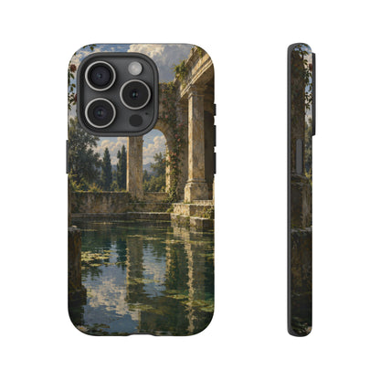 The Flooded Court iPhone Tough Case | Ancient Garden Landscape