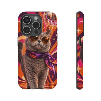 Disco Whiskers iPhone Tough Case | disco cat