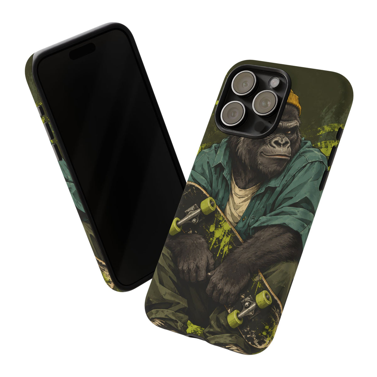 Concrete Jungle iPhone Tough Case | Skater Gorilla Illustration