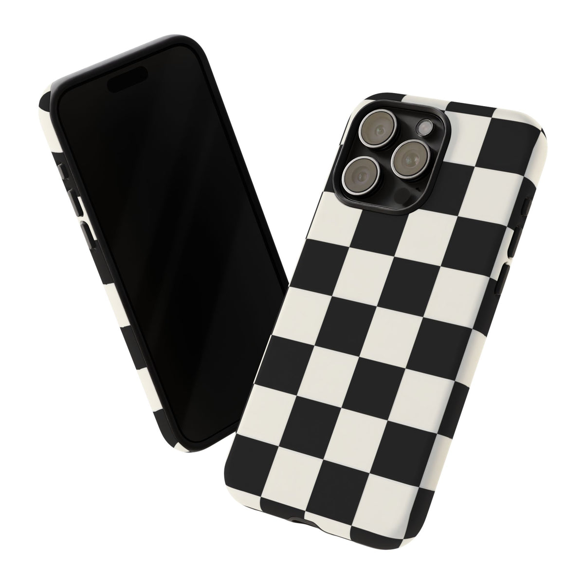 Classic Check iPhone Tough Case | Black & White Checkerboard