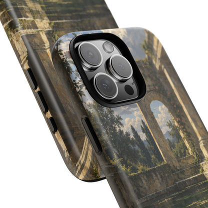 The Flooded Court iPhone Tough Case | Ancient Garden Landscape