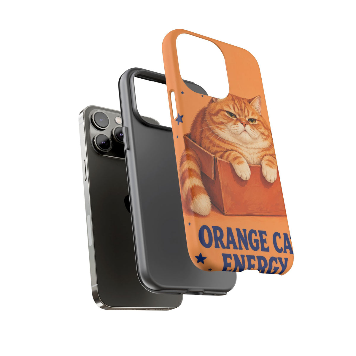 Orange Cat Energy iPhone Tough Case